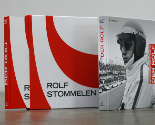 Buchdesign — Rennfahrer Rolf Stommelen