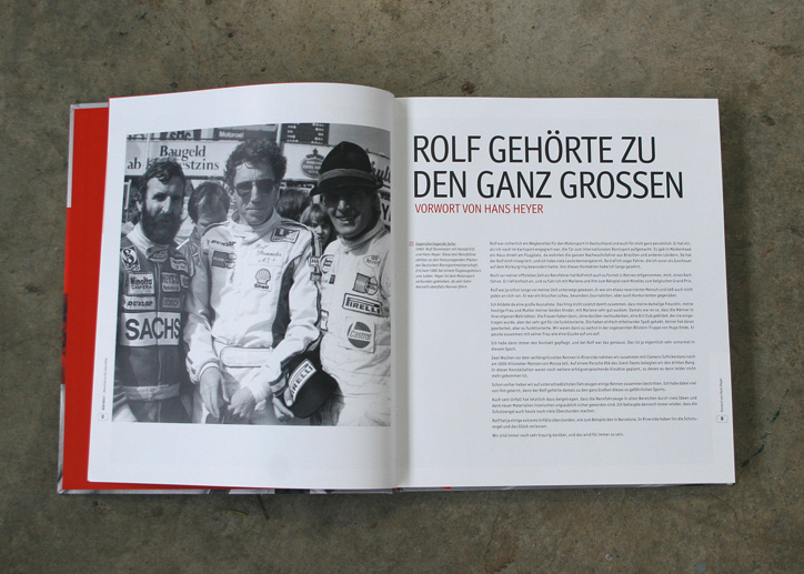 Buchdesign — Rennfahrer Rolf Stommelen